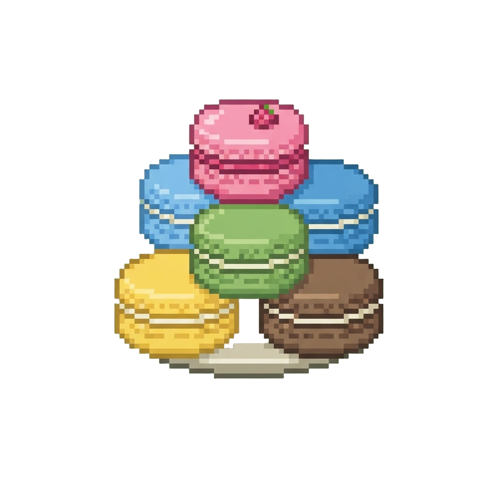 A Colorful Assortment of Gourmet Macarons