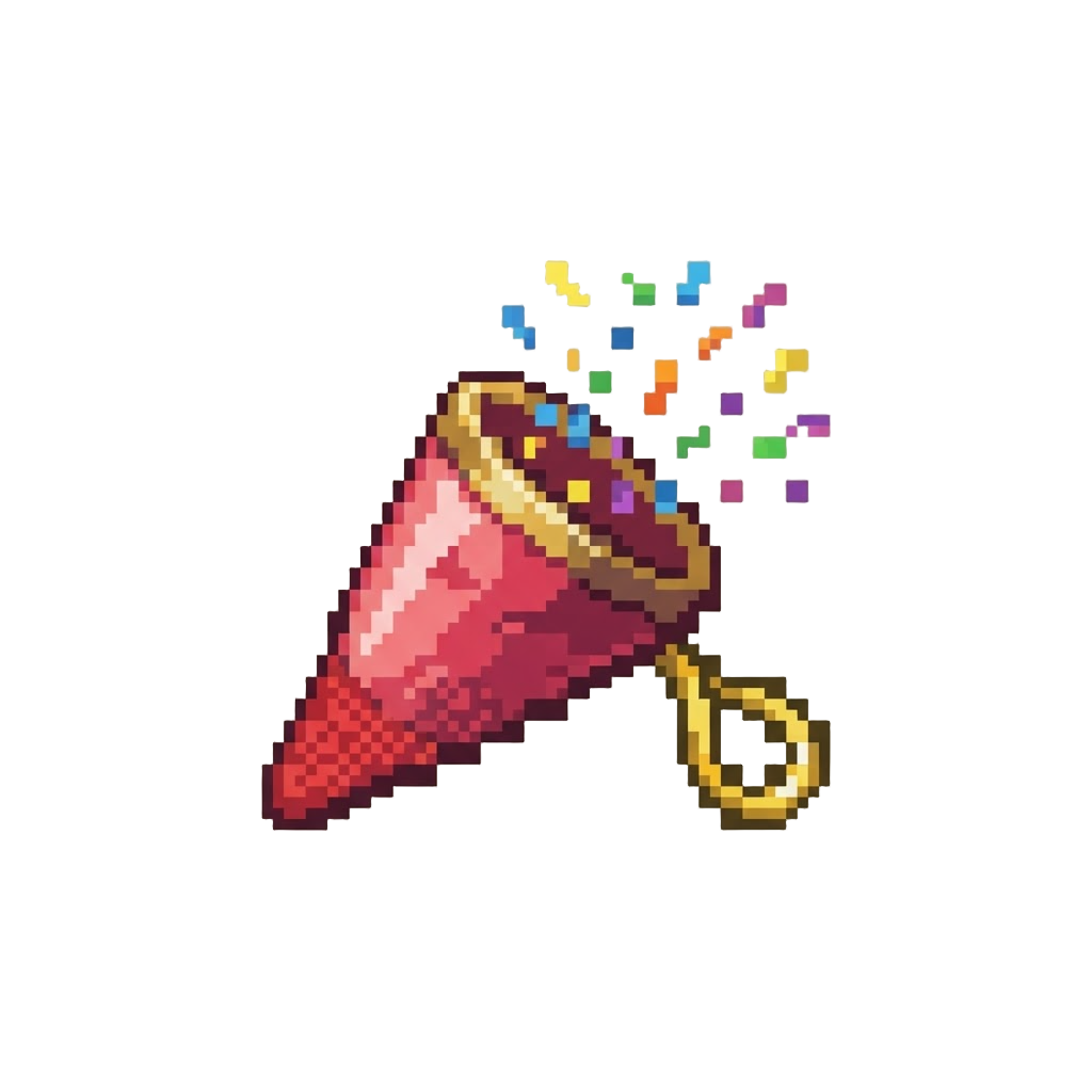 A Tiny Party Popper That Shoots Confetti