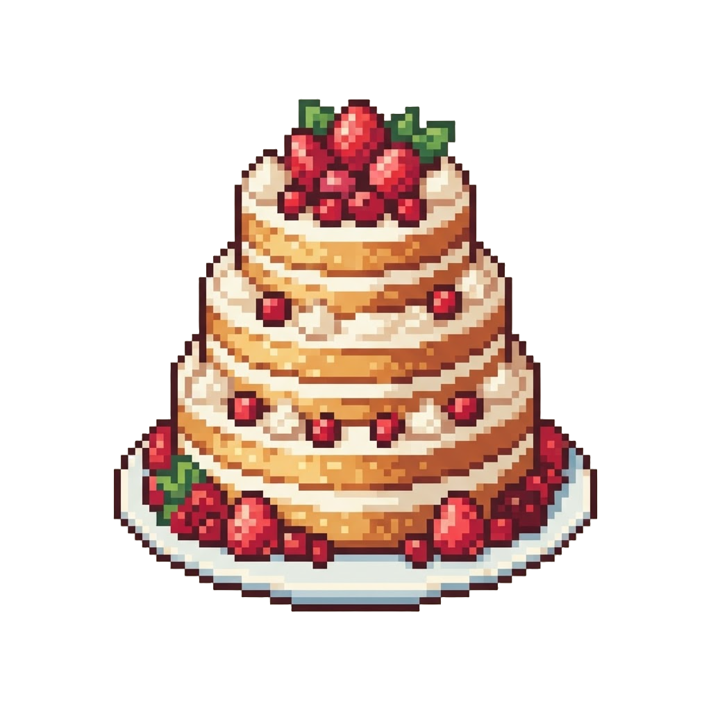 A Towering Multi-tiered Berry Shortcake