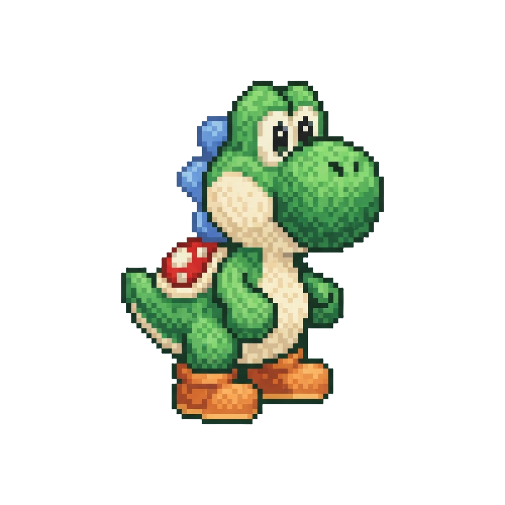 A Craft-style Yarn Yoshi Mini Figure