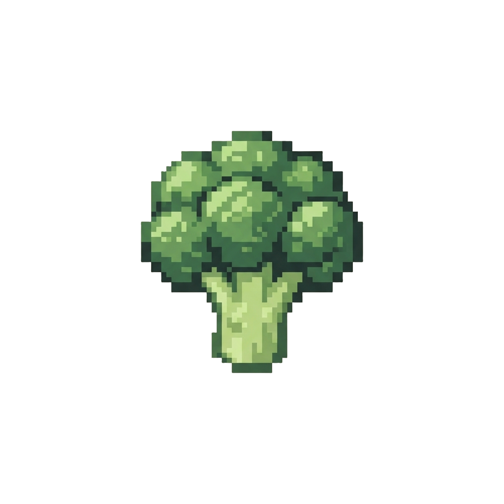 A Miniature Plastic Broccoli Stalk Figure