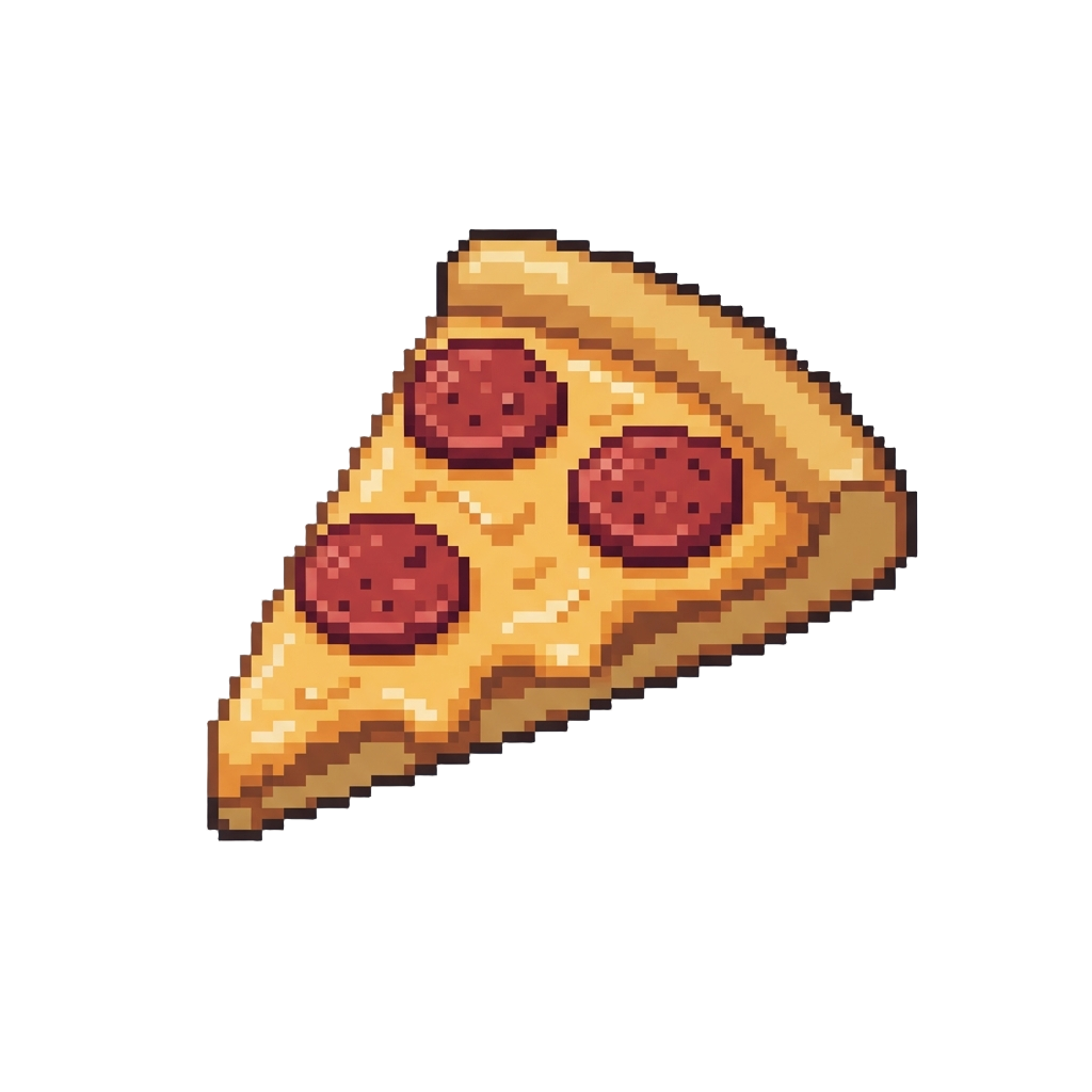 A Miniature Slice of Plastic Pizza Figure