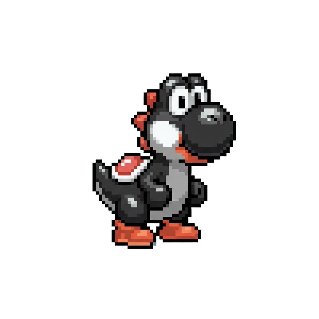 A Glossy Black Mini Yoshi Collector Figure