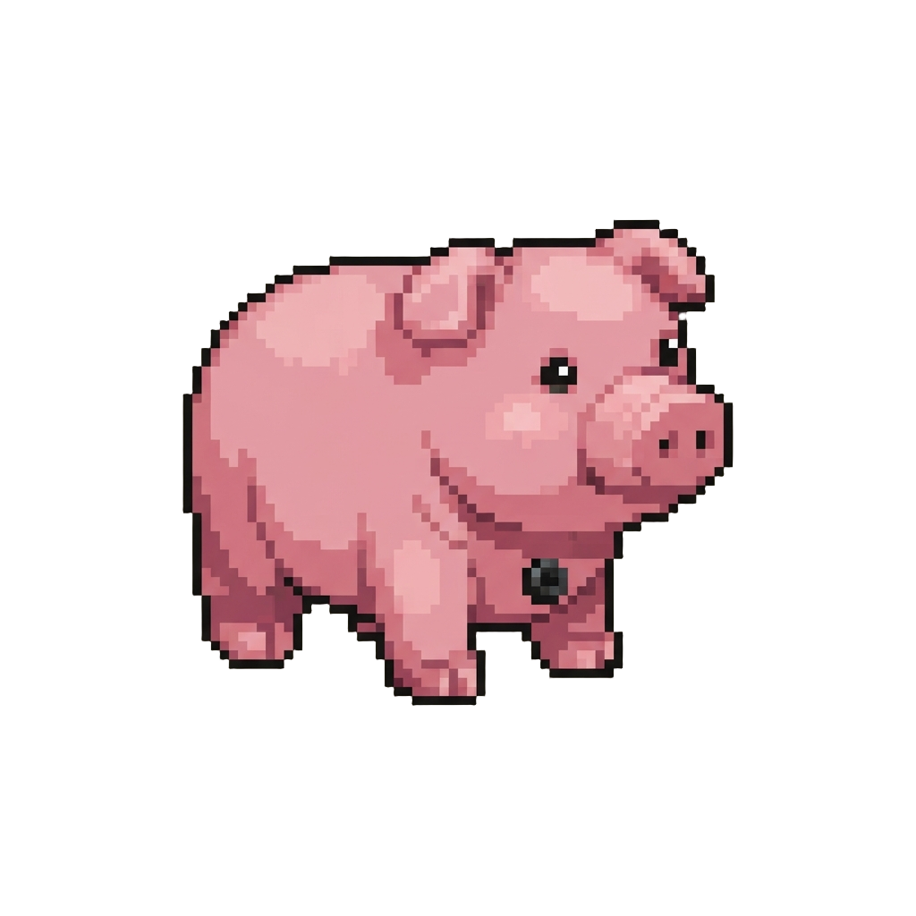 A Mini Squeaking Toy Pig