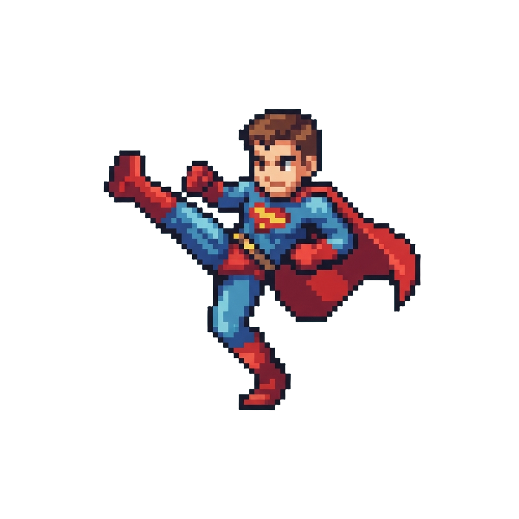 The Dynamic High-kick Superhero Pose