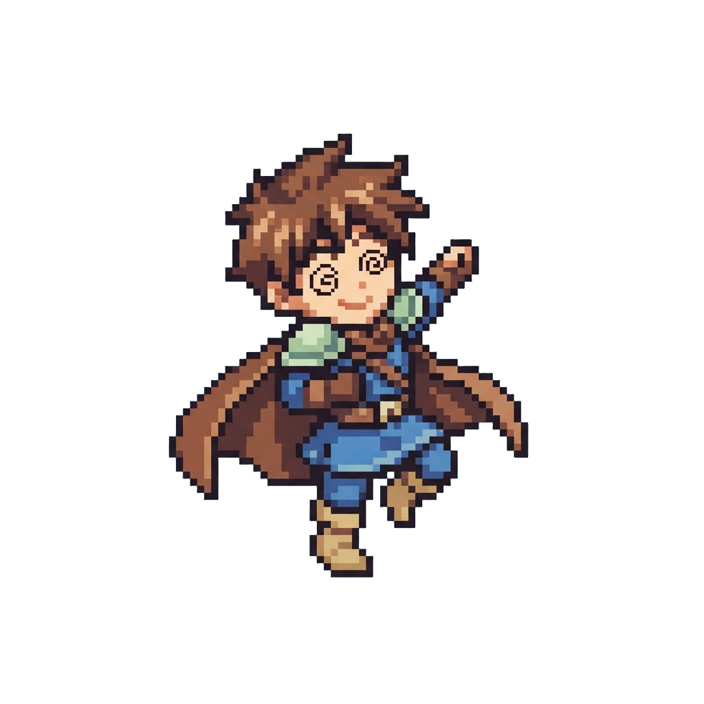 A Classic Hero Pose Ending in a Dizzy Cute Spin