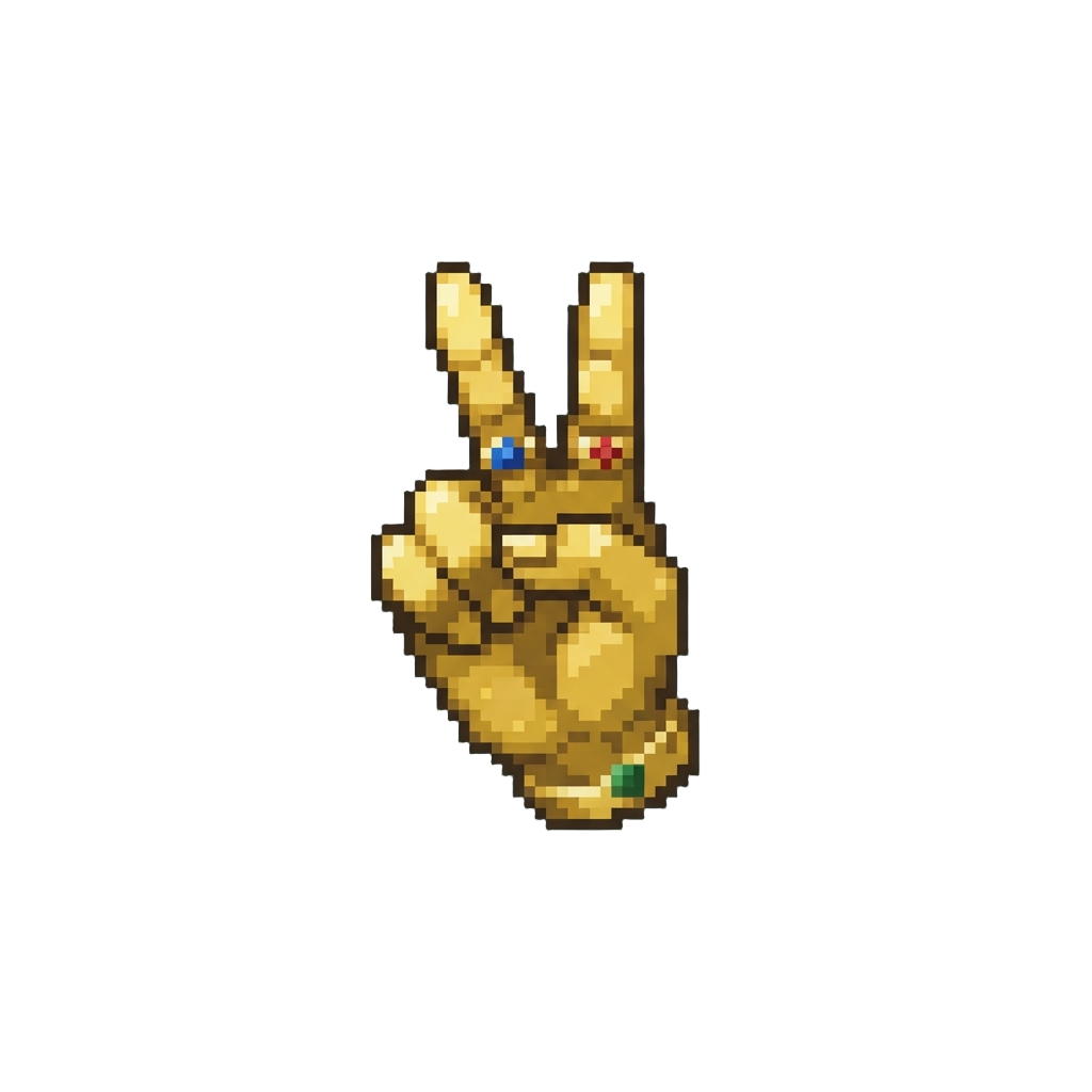 The Elegant Side-stepping Peace Sign Pose