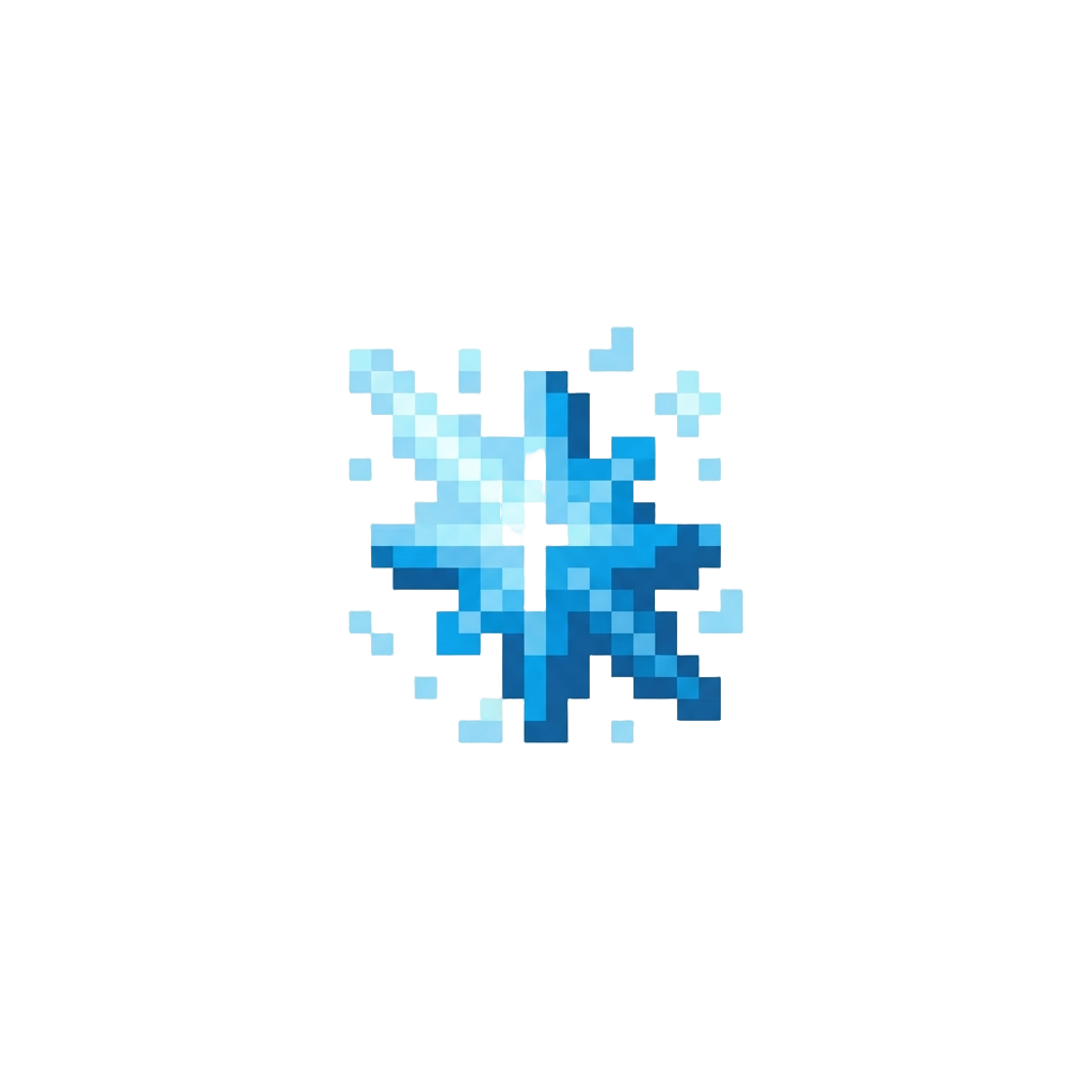 A Weak Pop of Faint Blue Glitter