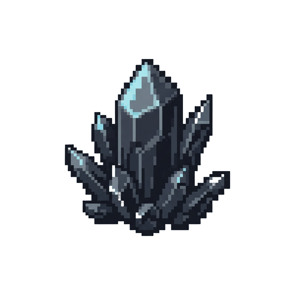 A Towering Obsidian Rock Crystal Mutation