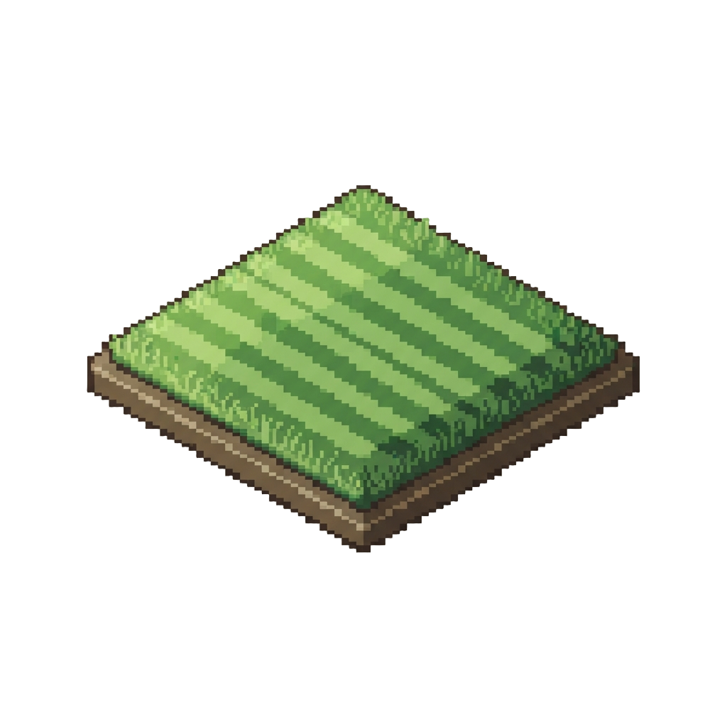 A Immaculate Lawn with Precise Striped Borders