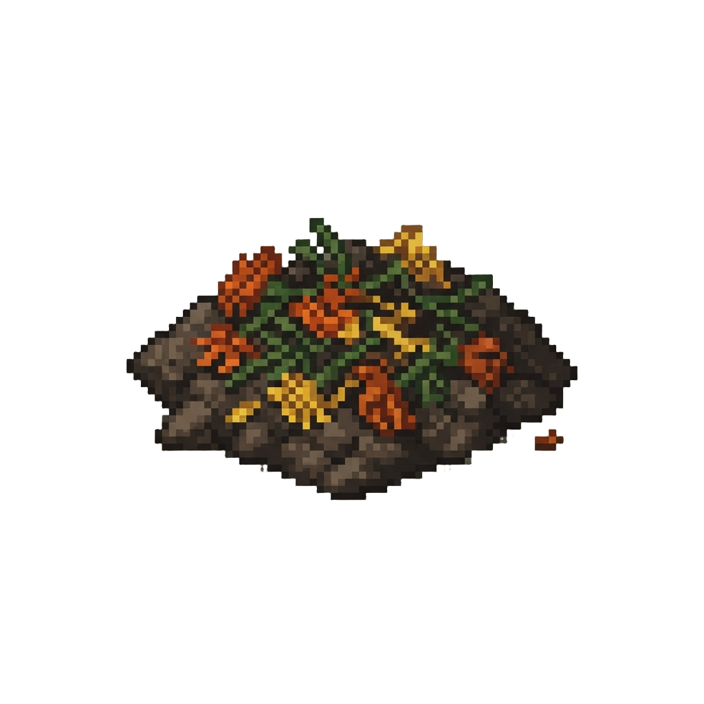 A Bed of Colorful Marigolds Wiped Out Down to Dirt