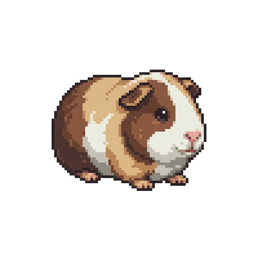 A Chubby Tricolor Guinea Pig