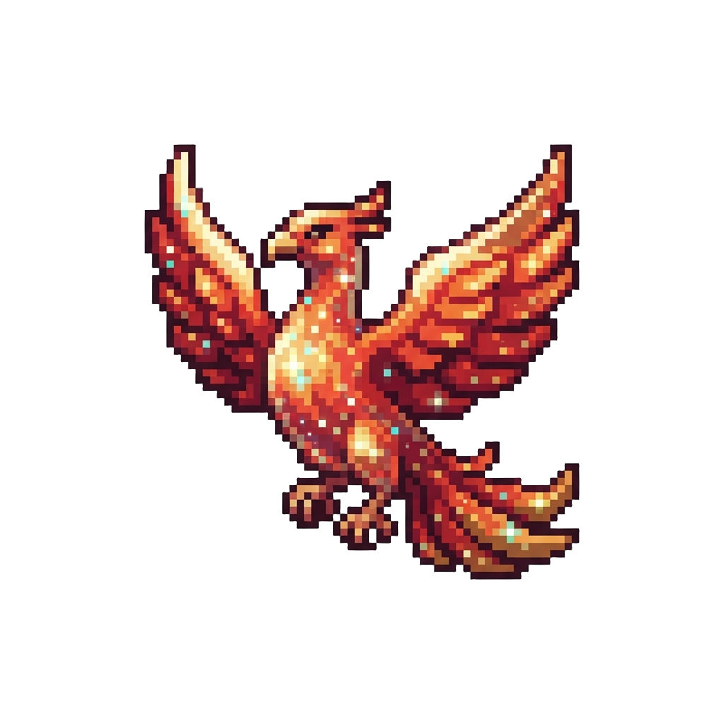 A Translucent Glitter Phoenix