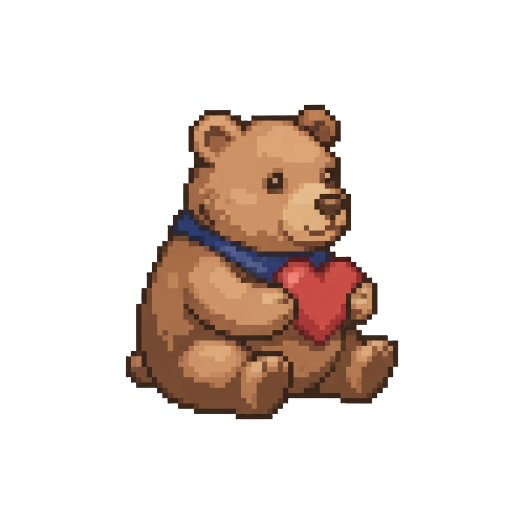A Cozy Brown Bear Holding a Heart