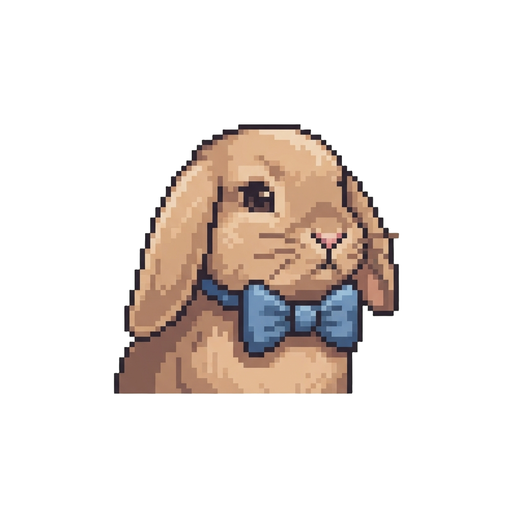 A Floppy-eared Bunny with a Bowtie