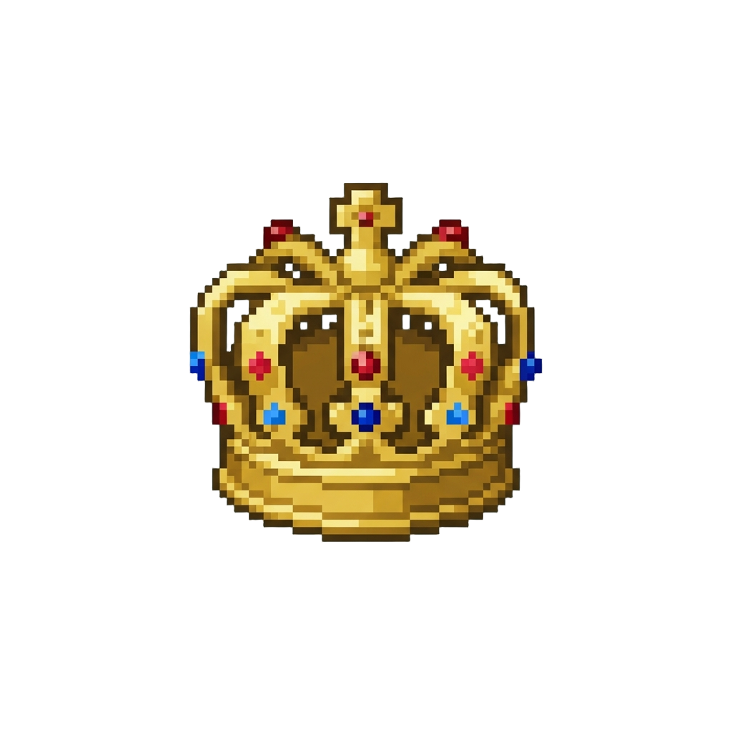 A 24k Gold Mini Crown Statue
