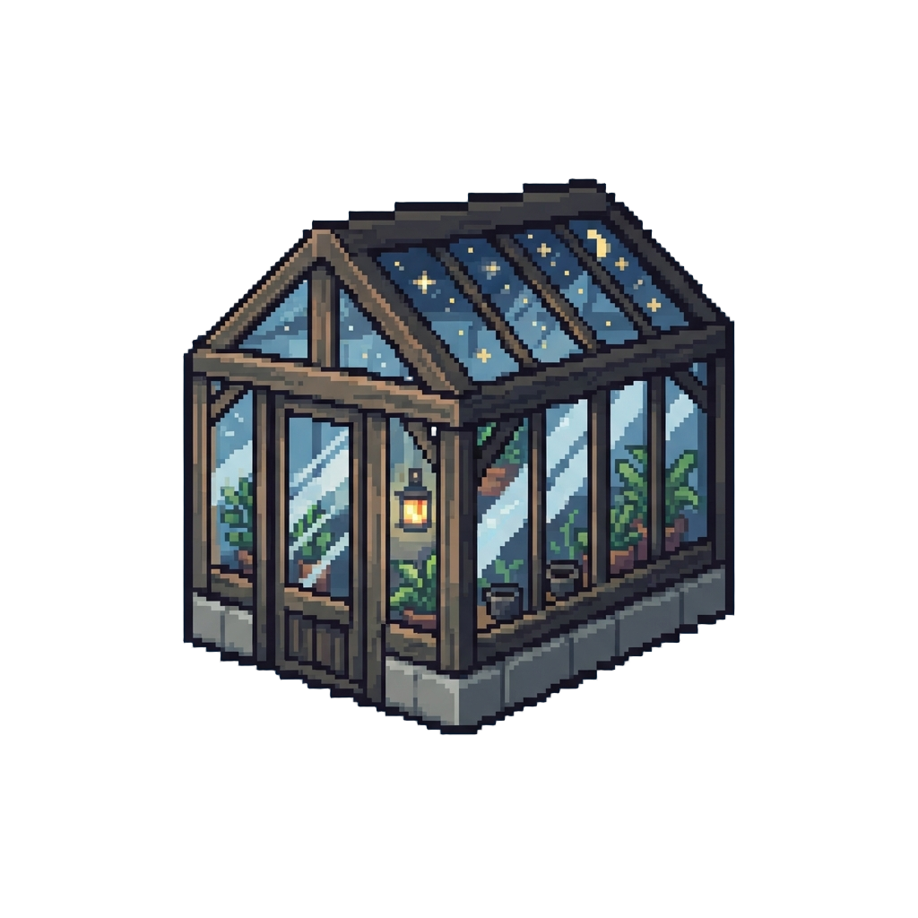 A Peaceful Star-lit Glass Conservatory