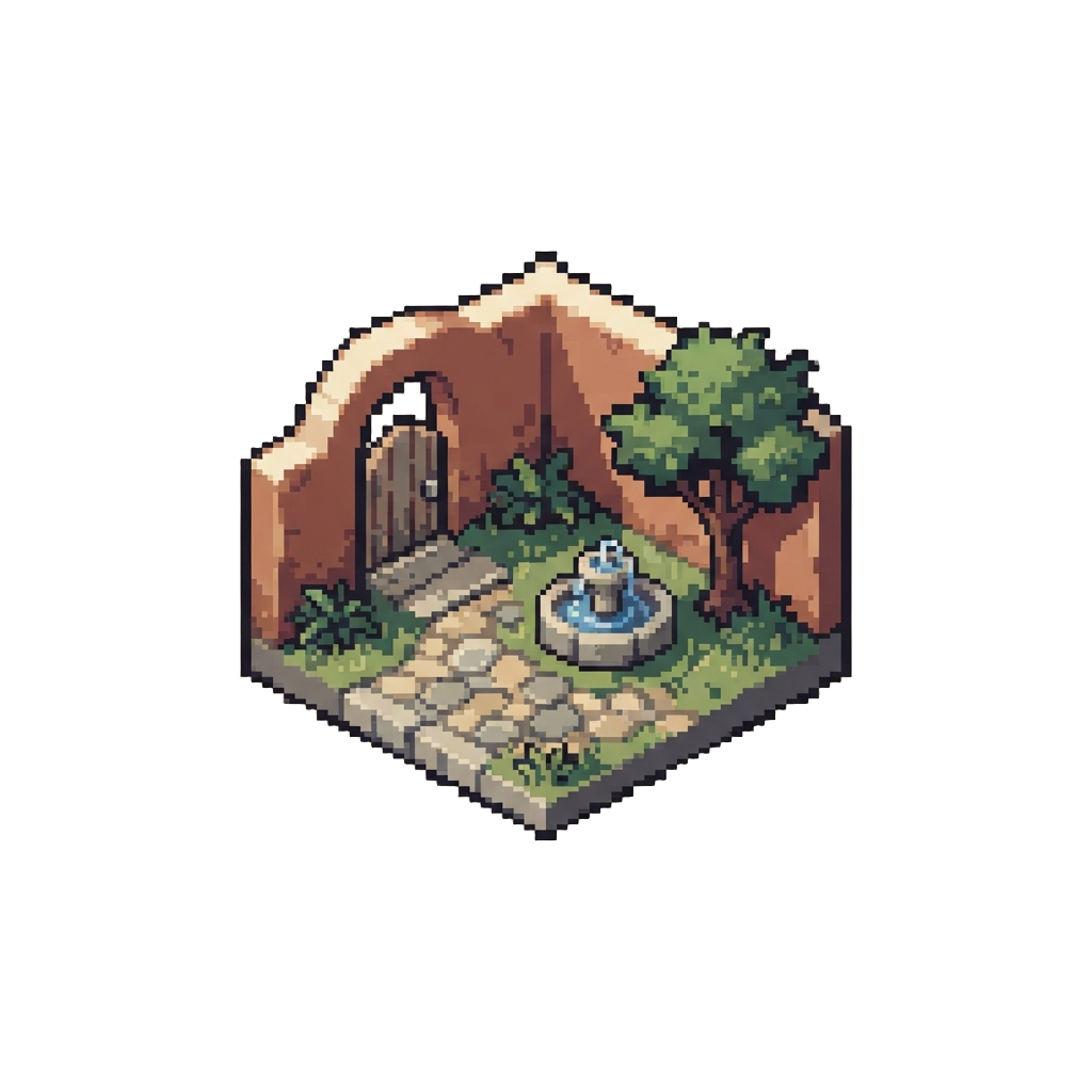 A Sunny Outdoor Courtyard