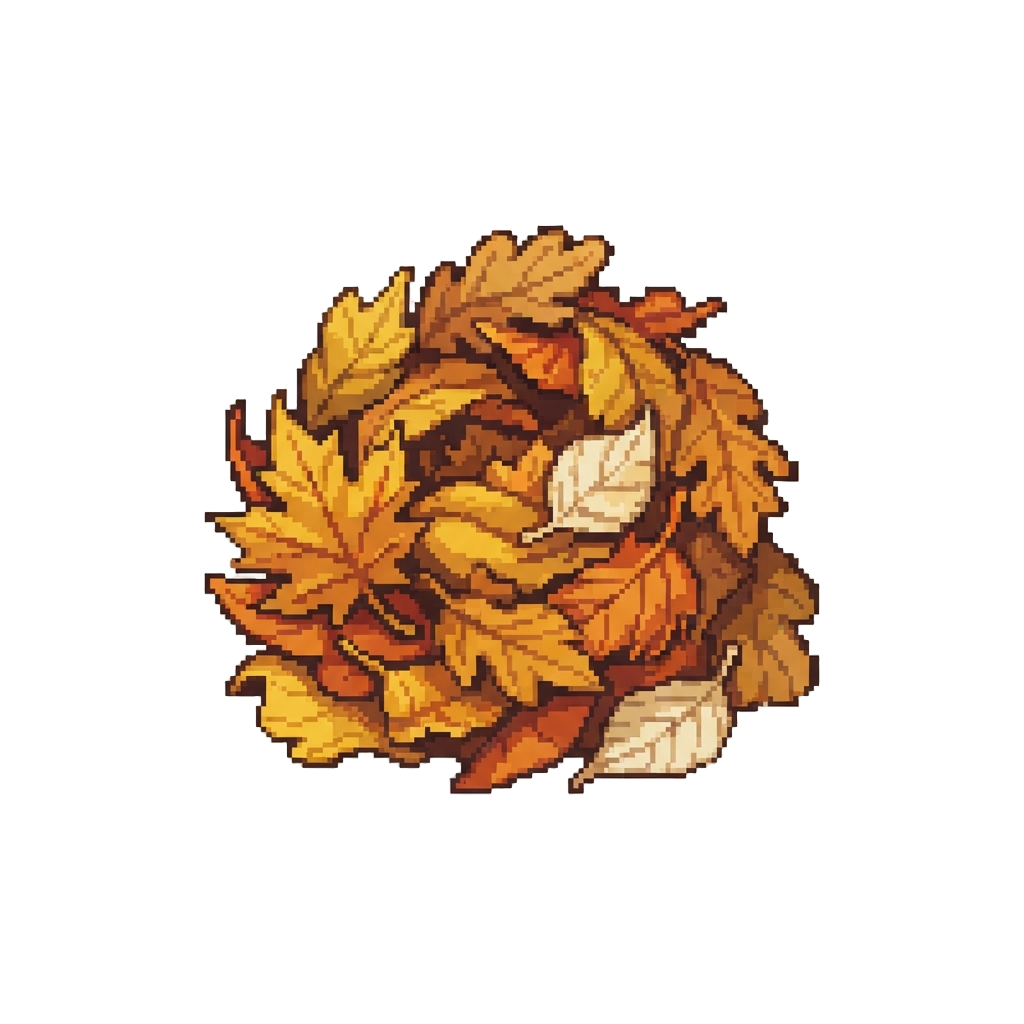 A Swirling Pile of Oversized Autumn Leaves