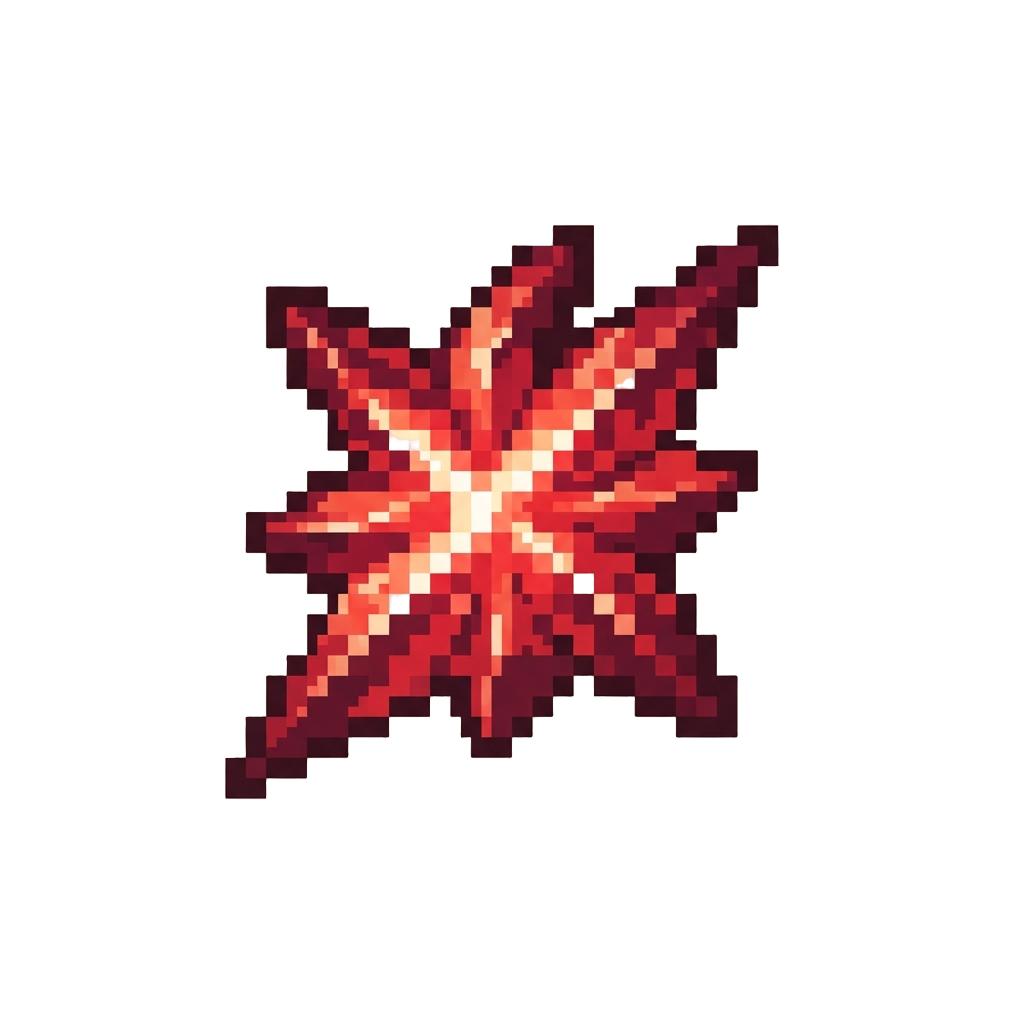A Deep Ruby Impact Flare