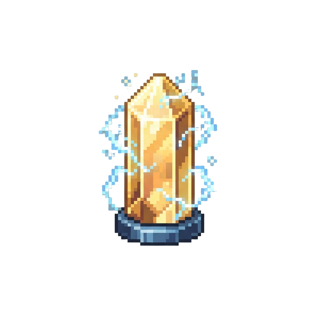 Iridescent Golden Light Pillar with Electric Arcs
