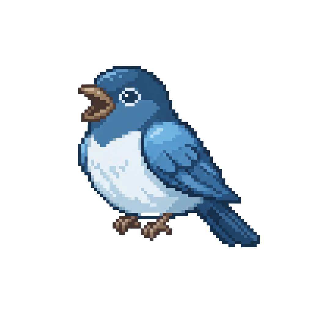 A Cheerful Singing Bluebird