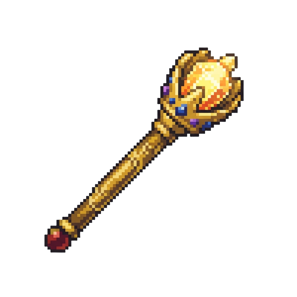 A Royal Scepter Glowing with Ancient Power