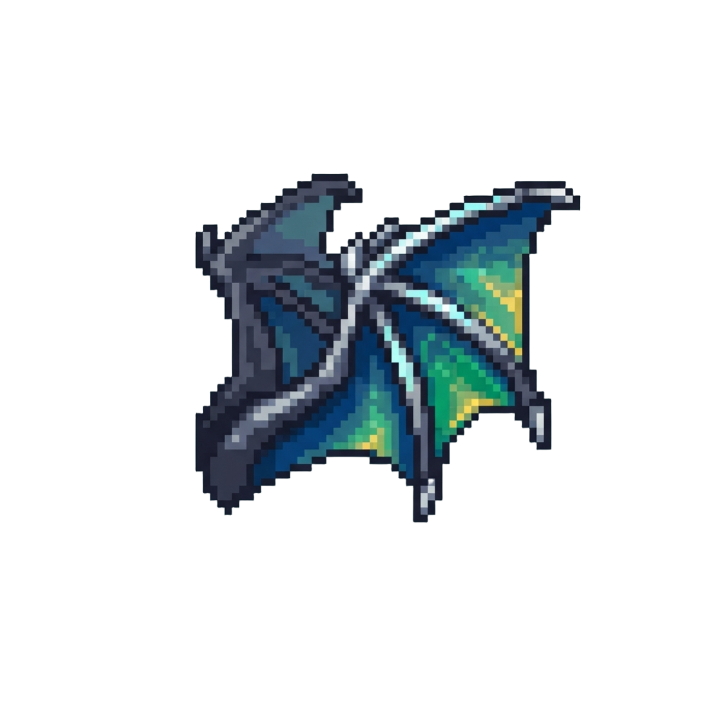 A Pair of Shimmering Dragon Wings