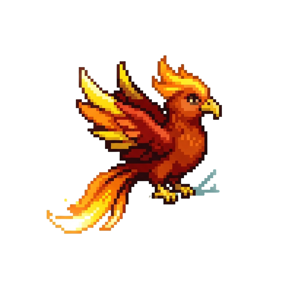 A Magical Glowing Pet Phoenix