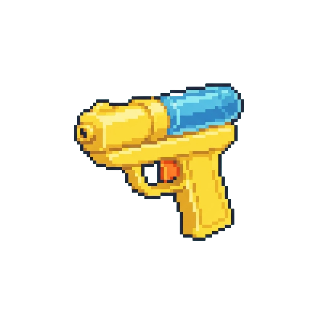 A Bright Yellow Toy Water Pistol