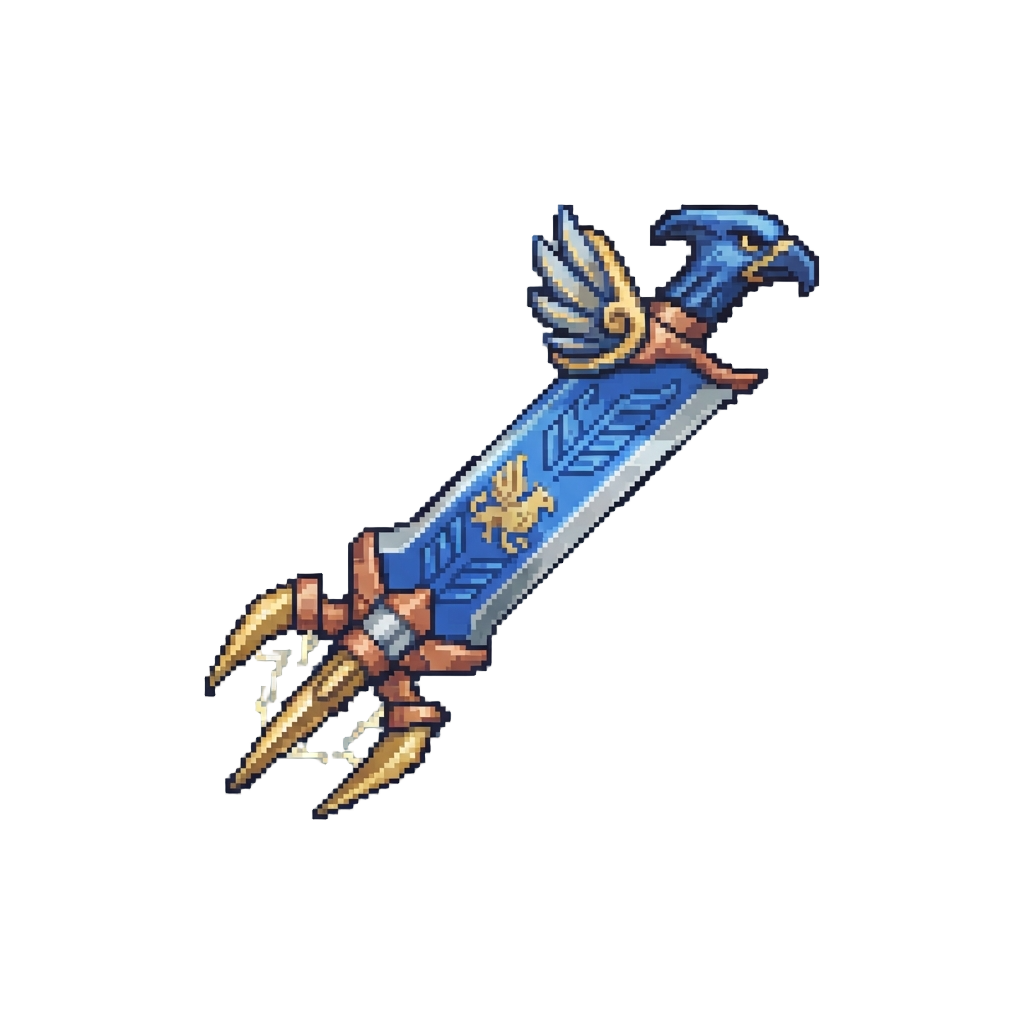 A Cobalt Gryphon Strike with Taloned Shock-spurs
