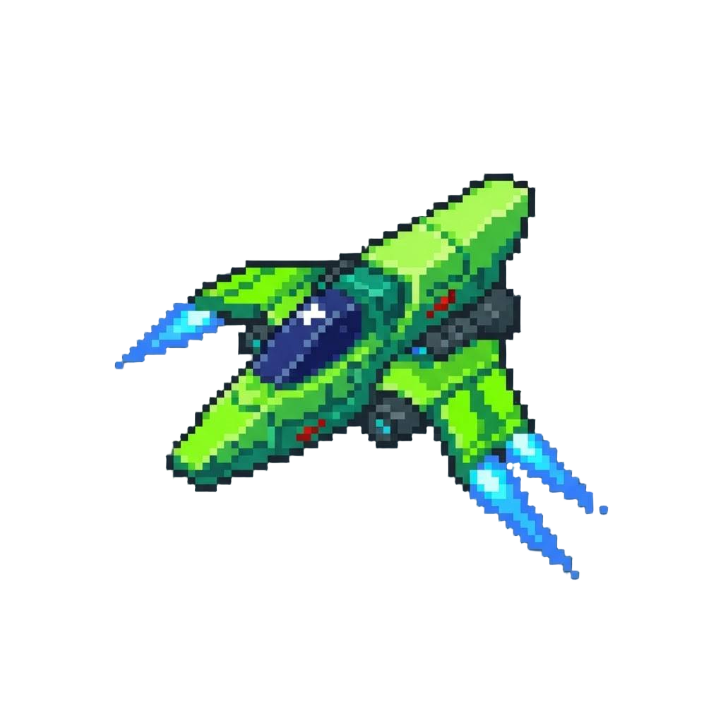 A Neon-green Wyvern Ace with Plasma Wingtips