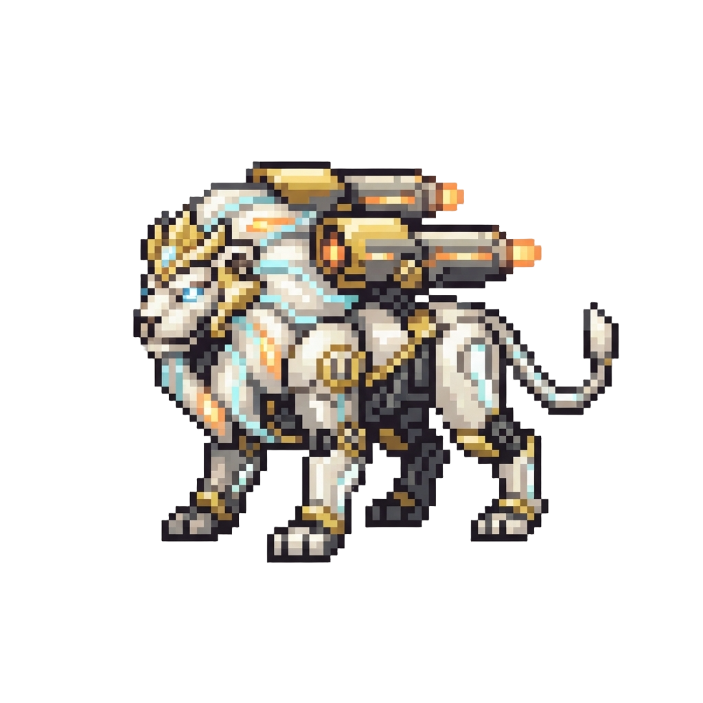 A Pearl Solar Lion with Solar-charge Particle Cannons