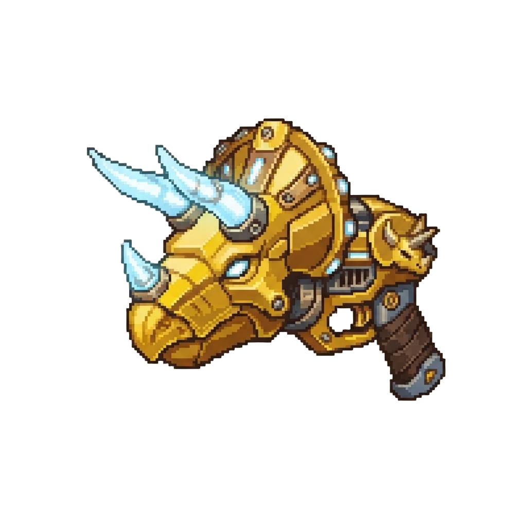 A Golden Tricera Breaker with Electromagnetic Ramming Horns