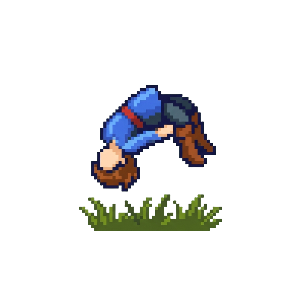 A Triumphant Triple Backflip on the Grass