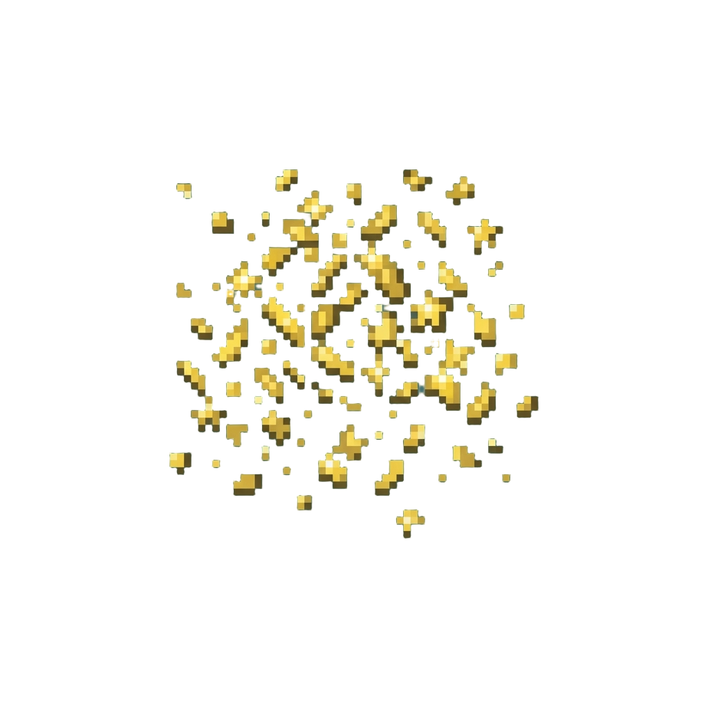 A Shower of Sparkling Golden Confetti