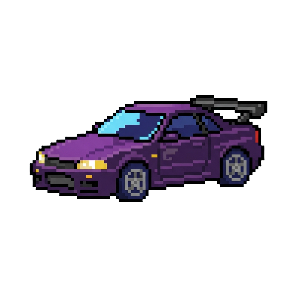 A Midnight-purple Drift Car