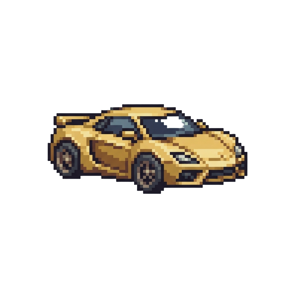 A Metallic Gold Hypercar