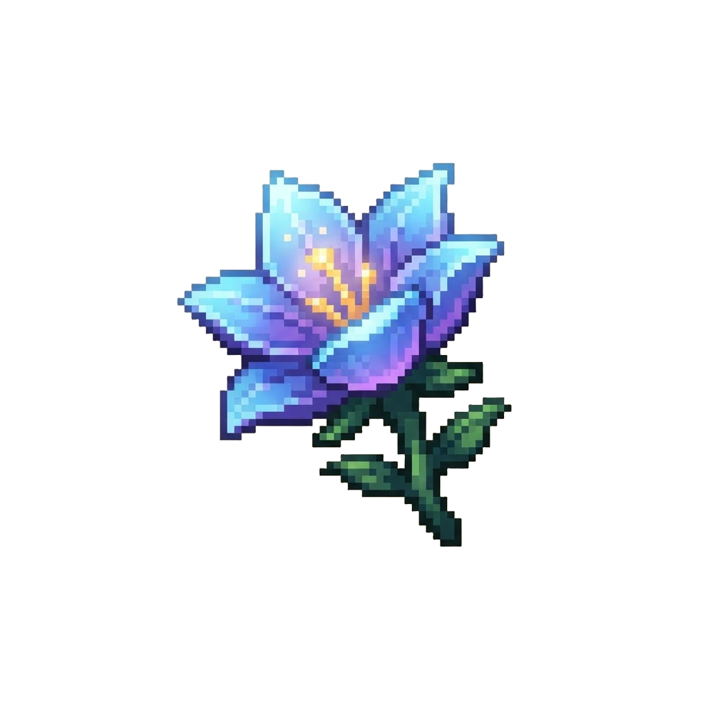 A Glowing Magical Flower Blossom
