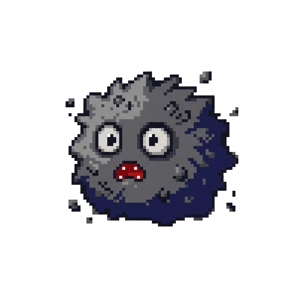 A Sudden Soot Monster Face
