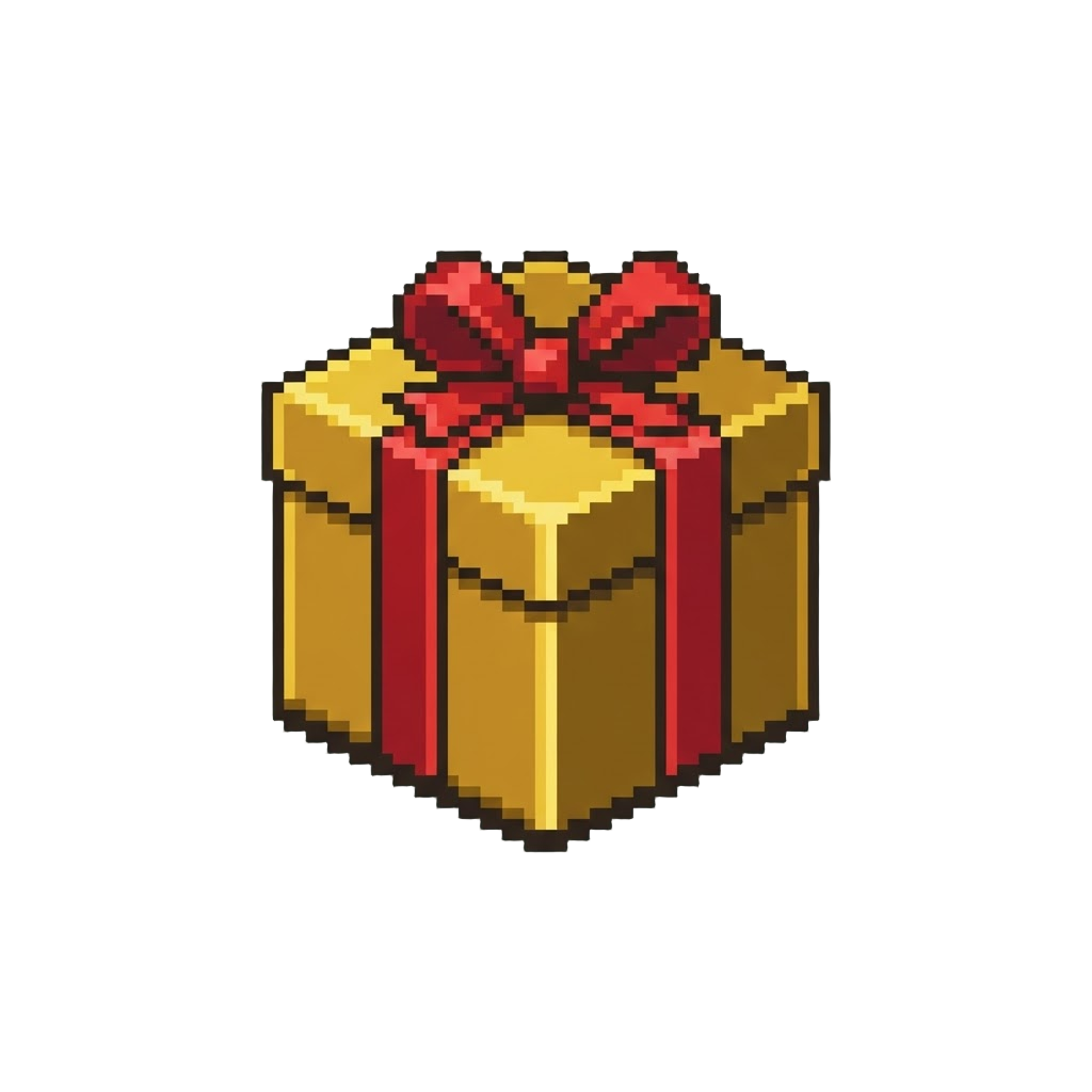 A Golden Wrapped Gift Box