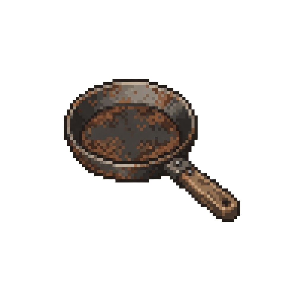 An Old Rusty Frying Pan