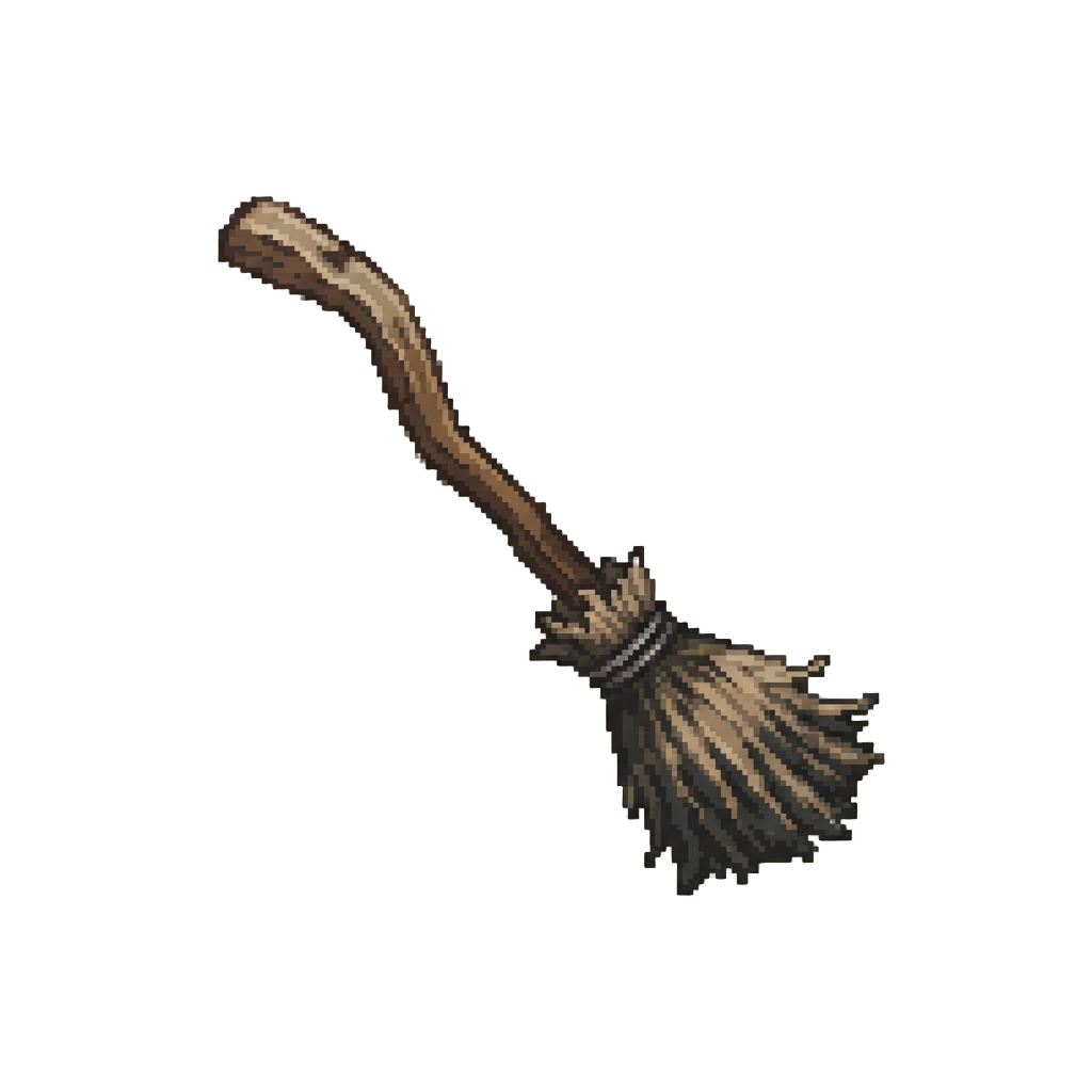 An Ancient Bent Chimney Broom