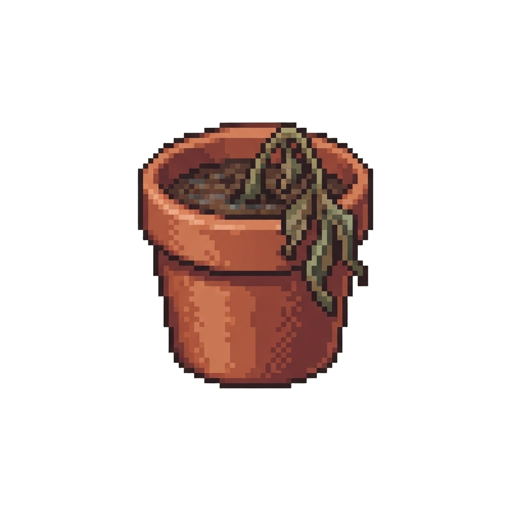 A Wilted Flower Pot
