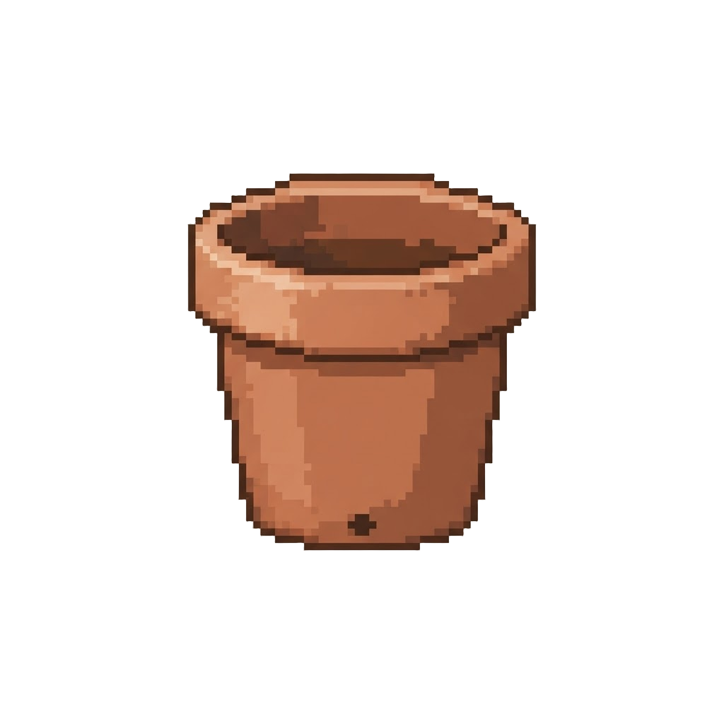 An Empty Clay Flowerpot