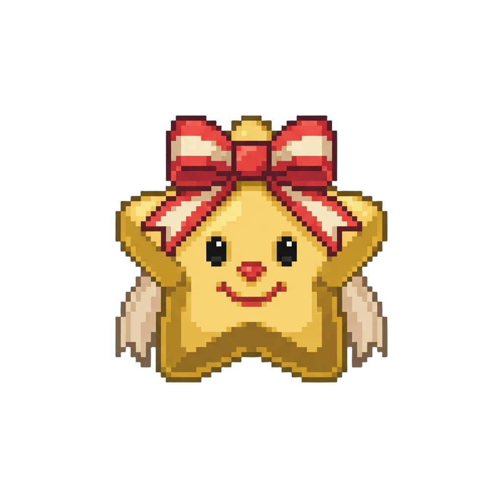Cute Oversized Mascot Helmet Shaped Like a Smiling Voltan Ribbon Star