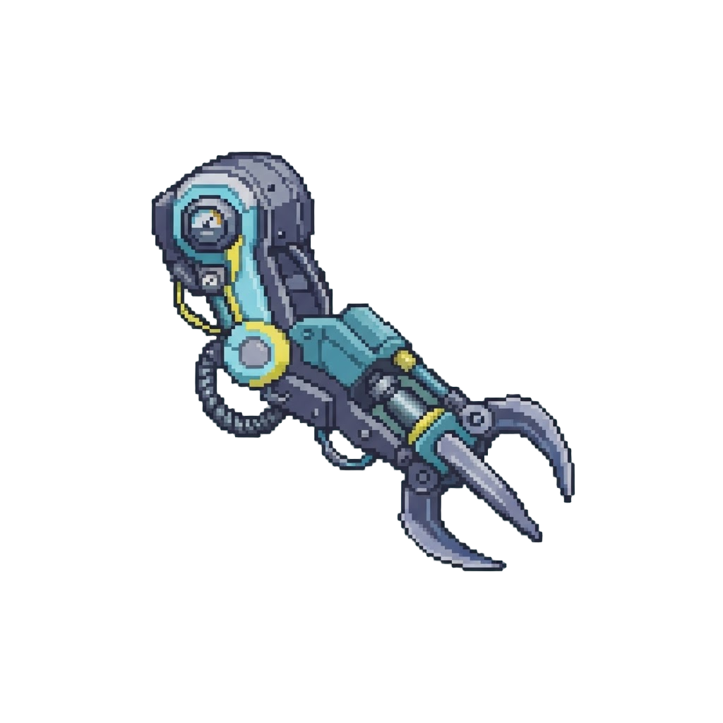 A Gleaming High-tech Mechanical Grapple Arm
