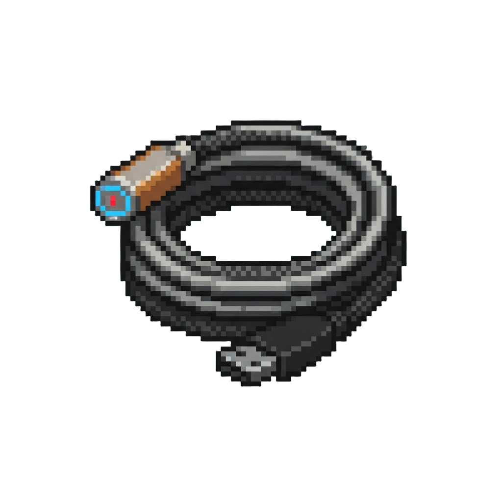 A Magnetic Retrieval Cable with Glowing Leds