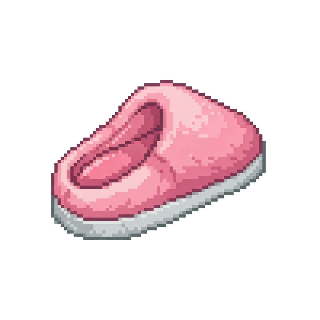 A Fuzzy Pink Bedroom Slipper