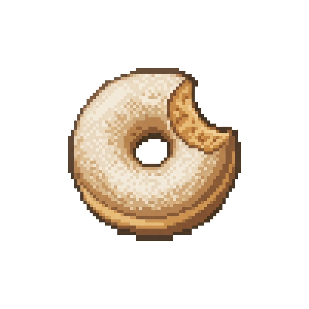 A Half-eaten Dusty Donut